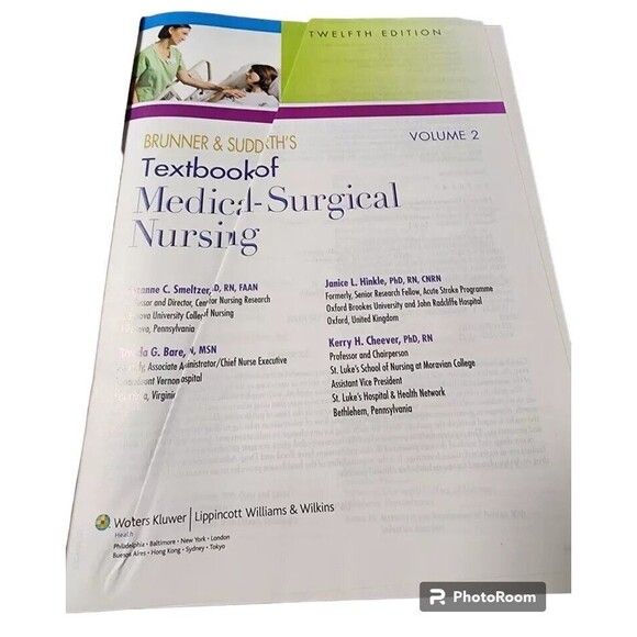 Textbook of Medical-Surgical Nursing by Brenda G. Bare, Suzanne C. Smeltzer,... - Picture 3 of 7